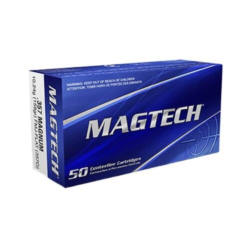 Magtech Range/Training 357 Magnum 158gr FMJFP Centerfire Handgun Ammo – 50 Rounds