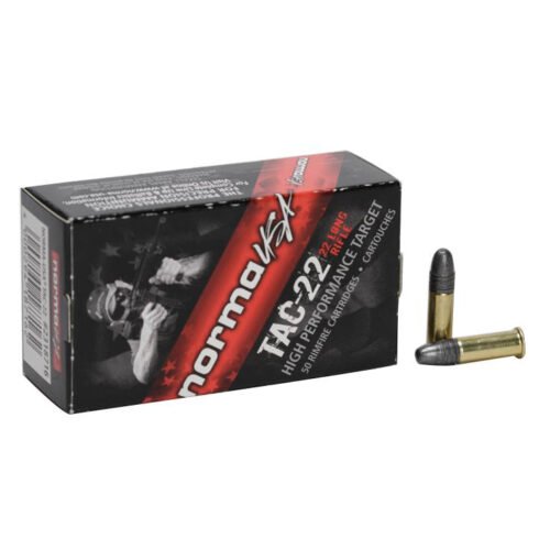 Norma TAC 22 Long Rifle 40gr LRN Rimfire Ammo – 50 Rounds