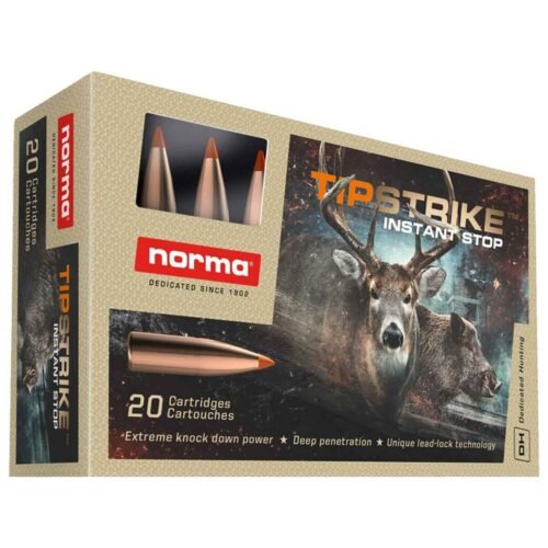 Norma Tipstrike 7mm-08 Remington 160gr PT Rifle Ammo – 20 Rounds