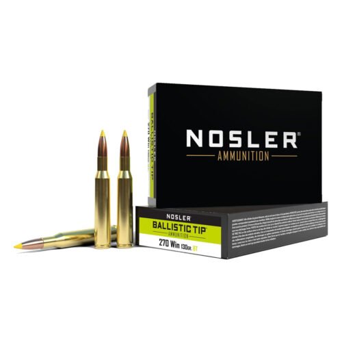 Nosler 270 Winchester 130gr Ballistic Tip Hunting Rifle Ammo – 20 Rounds