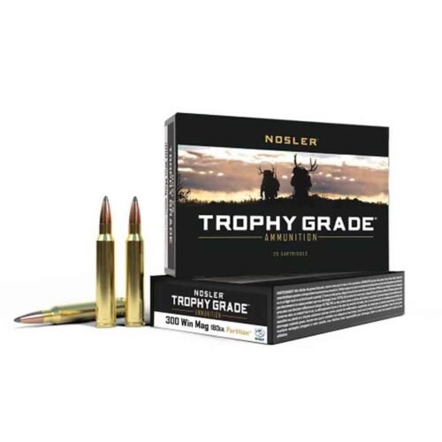 Nosler 300 Winchester Magnum 180gr Partition Trophy Grade Rifle Ammo – 20 Rounds