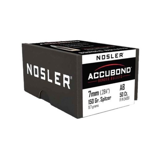 Nosler AccuBond 284 Caliber/7mm 150gr Spitzer Point Reloading Bullets – 50 Rounds