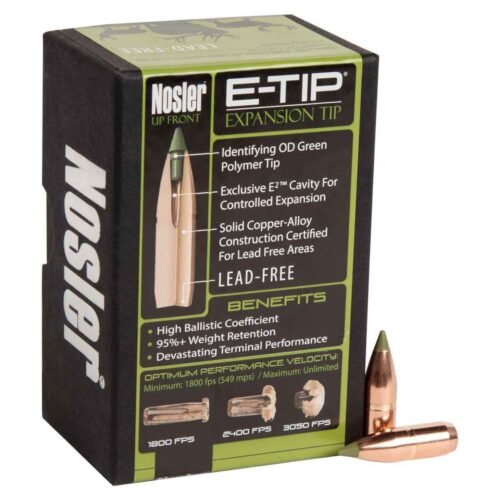 Nosler E-Tip Nosler E-Tip 310 Caliber/7.62mm SBT 123gr Reloading Bullets – 50 Count