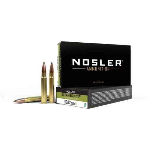 Nosler Expansion Tip 9.3×62 Mauser 250gr TPFMJ Rifle Ammo – 20 Rounds