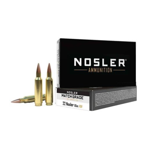 Nosler Match Grade 22 Nosler 85gr HPBT Rifle Ammo – 20 Rounds