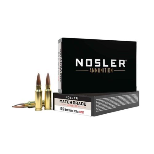 Nosler Match Grade 6.5 Grendel 123gr HPBT Custom Competition Rifle Ammo – 20 Rounds