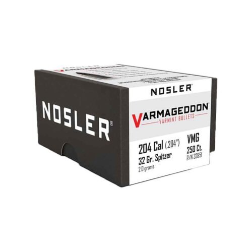 Nosler Varmageddon 20 Caliber 32gr Spitzer Point Reloading Bullets – 250 Rounds