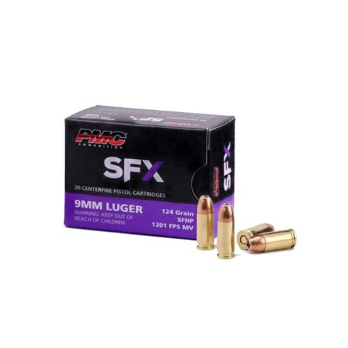 PMC SFX 9mm Luger 124gr SFHP Handgun Ammo – 20 Rounds