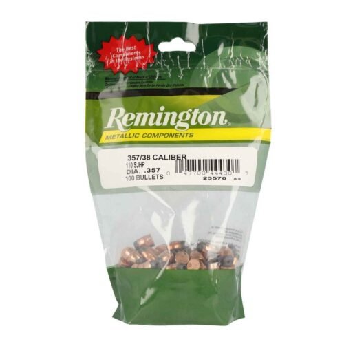 Remington Metallic Components 357/38 Caliber Semi-Jacketed Hollow Point 110gr Handgun Reloading Bullets – 100 Count