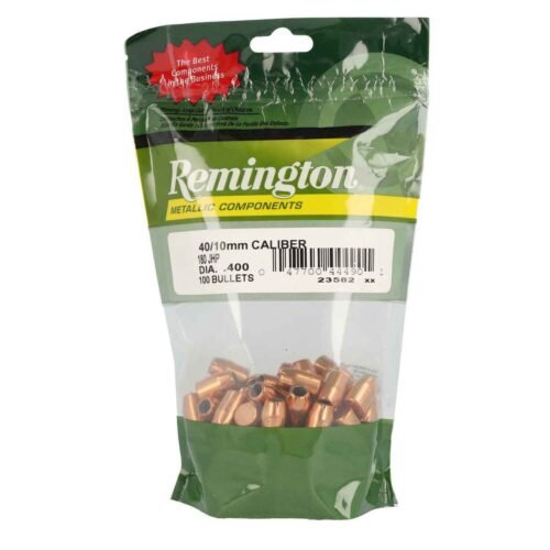 Remington Metallic Components 40 Caliber/10mm Jacketed Hollow Point 180gr Handgun Reloading Bullets – 100 Count