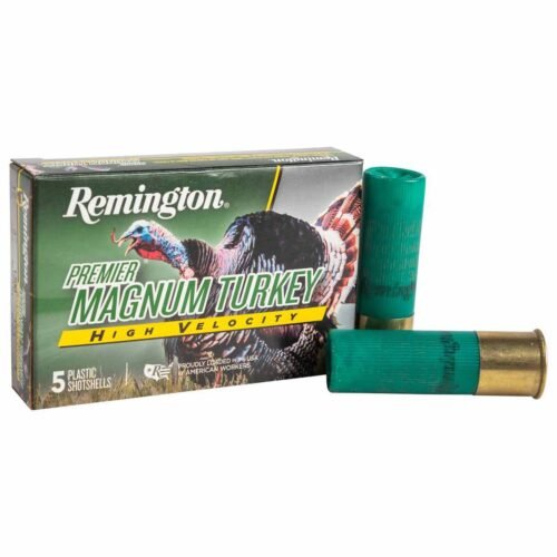 Remington Premier High-Velocity Magnum Turkey 12 Gauge 3in #4 1-3/4oz Turkey Shotshells – 5 Rounds