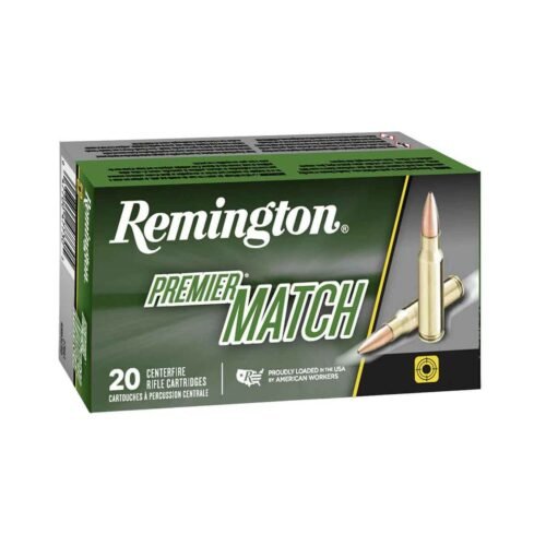 Remington Premier Match 6.8mm Remington SPC 115gr Sierra MatchKing BTHP Centerfire Rifle Ammo – 20 Rounds