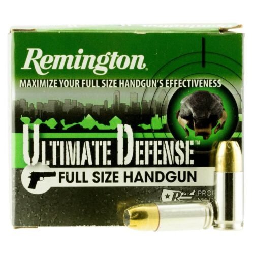 Remington Ultimate Defense 9mm Luger +P 124gr BJHP Handgun Ammo – 20 Rounds