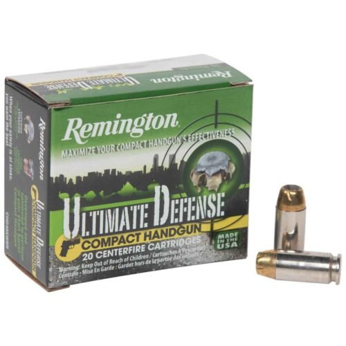 Remington Ultimate Defense Compact 45 Auto (ACP) 230gr BJHP Handgun Ammo – 20 Rounds