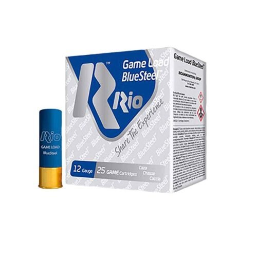 Rio Ammunition Game Load BlueSteel 12 Gauge 2-3/4in #2 1-1/4oz Waterfowl Shotshells – 25 Rounds