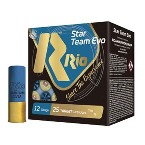 Rio Ammunition Star Team Evo HV 12 Gauge 2-3/4in #7.5 1-1/8oz Target Shotshells – 25 Rounds