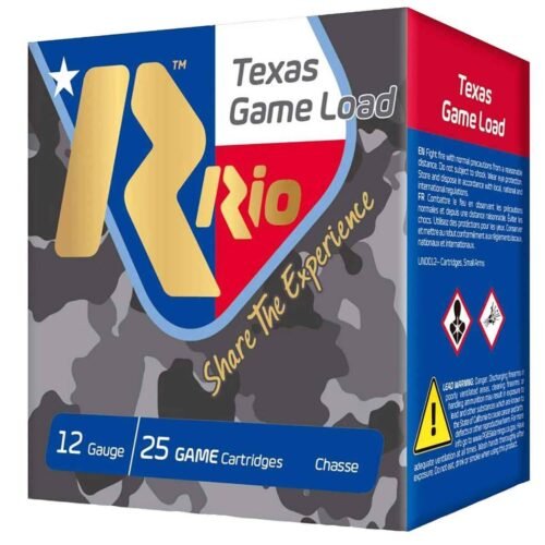 Rio Ammunition Texas Game Load HV 12 Gauge 2-3/4in #7.5 1-1/4oz Upland Shotshells – 25 Rounds