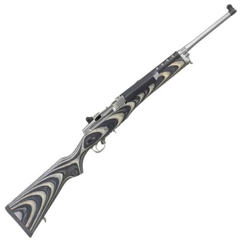 Ruger Mini-14 Ranch Black/Gray Chevron Laminate Semi Automatic Rifle – 5.56mm NATO – 18.5in