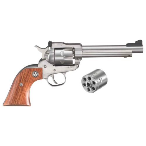 Ruger New Model Single-Six Convertible 22 WMR (22 Mag)/22 Long Rifle 5.5in Stainless Revolver – 6 Rounds