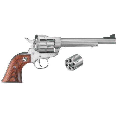 Ruger New Model Single-Six Convertible 22 WMR (22 Mag)/22 Long Rifle 6.5in Stainless Revolver – 6 Rounds