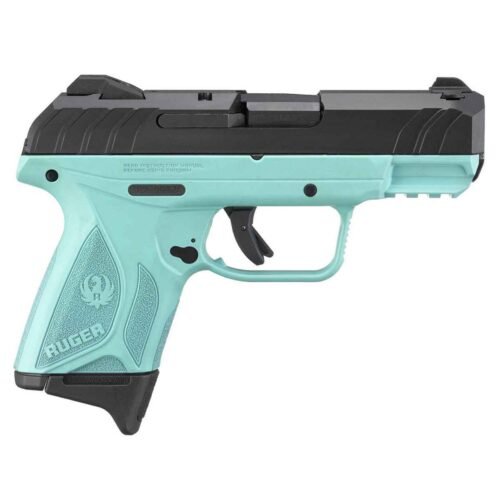 Ruger Security 9 Compact 9mm Luger 3.42in Black/Turquoise Pistol – 10+1 Rounds