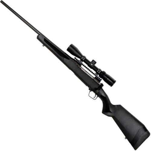 Savage 110 Apex Hunter XP with Vortex Crossfire II Scope Matte Black Left Hand Bolt Action Rifle – 243 Winchester – 22in