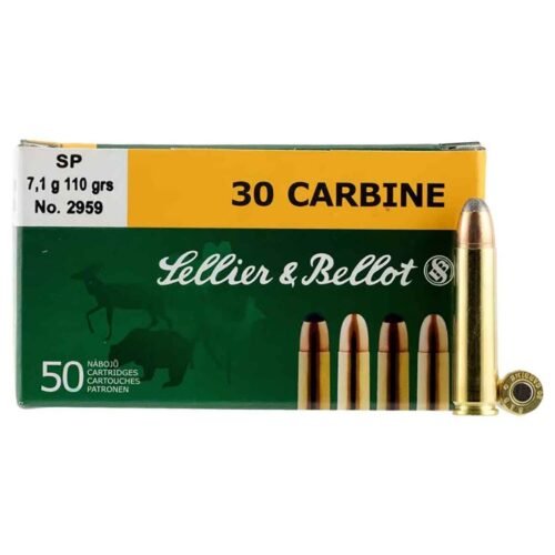 Sellier & Bellot 30 Carbine 110gr SP Rifle Ammo – 50 Rounds