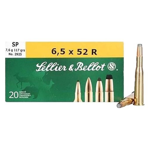 Sellier & Bellot 6.5x52mm Rimmed 117gr SP Rifle Ammo – 20 Rounds