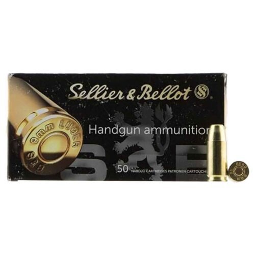 Sellier & Bellot 9mm Luger 150gr FMJ Handgun Ammo – 50 Rounds