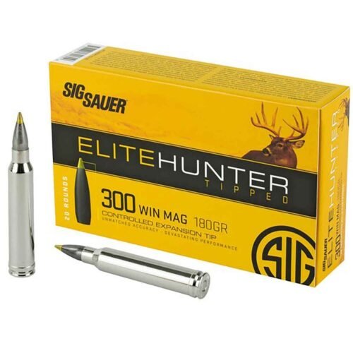 Sig Sauer Elite Hunter Accubond 300 Winchester Magnum 180gr FMJ Rifle Ammo – 20 Rounds