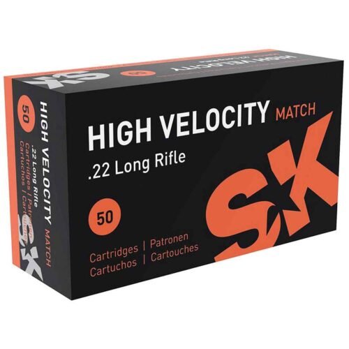 SK High Velocity 22 Long Rifle 40Gr Rimfire Ammo – 50 Rounds