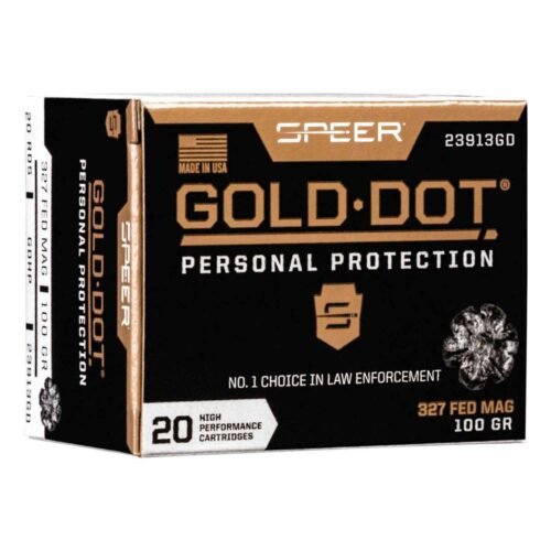 Speer Gold Dot 327 Federal Magnum 100gr HP Handgun Ammo – 20 Rounds