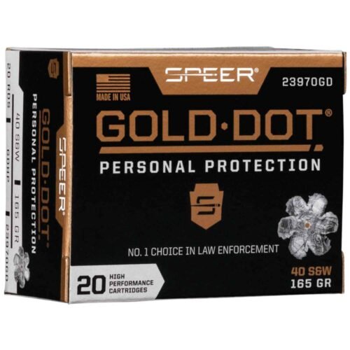 Speer Gold Dot 40 S&W 165gr HP Handgun Ammo – 20 Rounds