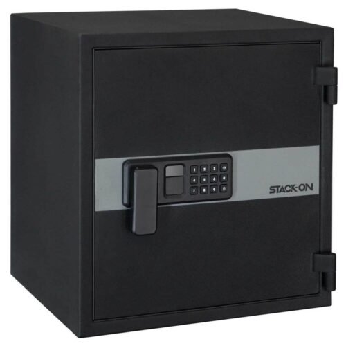 Stack-On Personal Fireproof and Waterproof Large Safe – Matte Black