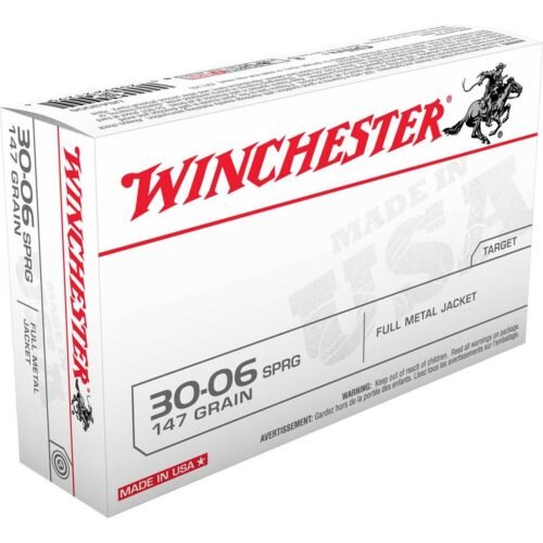 Winchester 30-06 Springfield 147gr FMJ Rifle Ammo – 20 Rounds