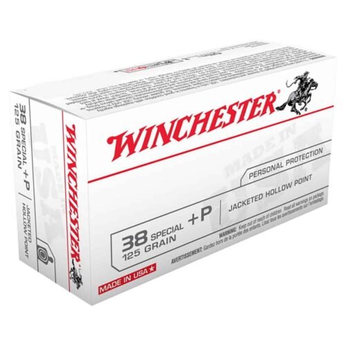 Winchester 38 Special +P 125gr JHP Handgun Ammo – 50 Rounds