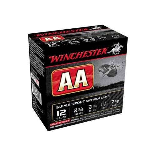 Winchester AA 12 Gauge 2-3/4in #7.5 1-1/8oz Target Shotshells – 25 Rounds