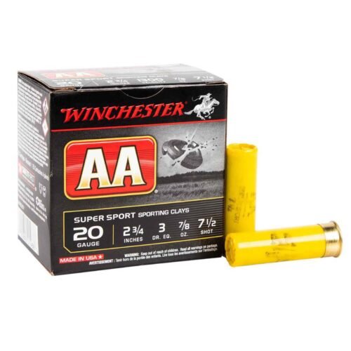 Winchester AA 20 Gauge 2-3/4in #7.5 7/8oz Target Shotshells – 25 Rounds