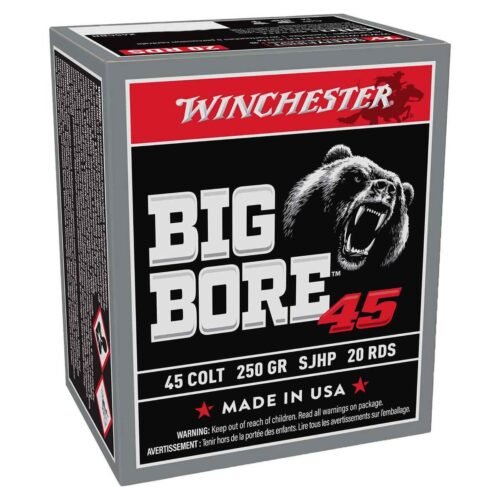 Winchester Big Bore 45 (Long) Colt 250gr JHP Handgun Ammo – 20 Rounds