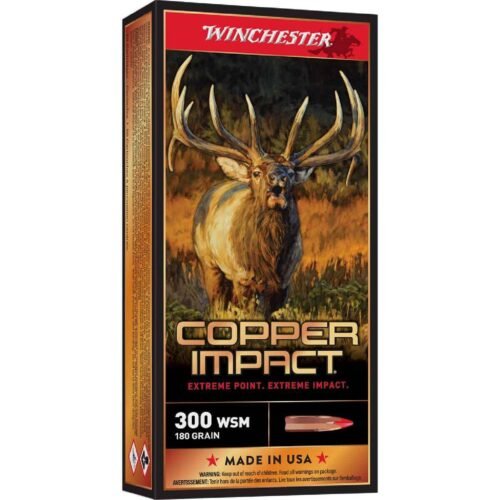 Winchester Copper Impact 300 WSM (Winchester Short Mag) 180gr Extreme Point Rifle Ammo – 20 Rounds