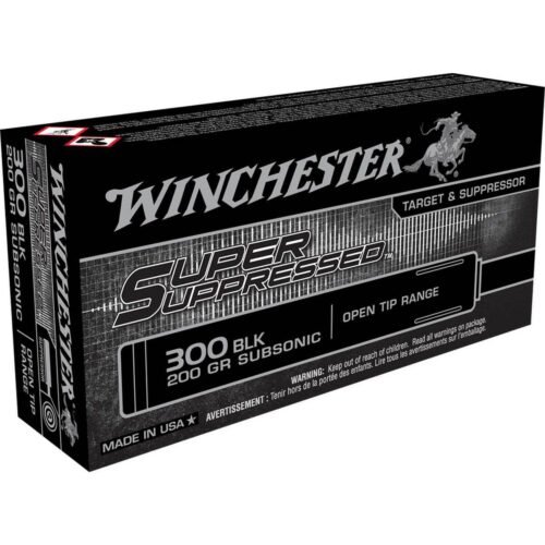 Winchester Super Suppressed 300 AAC Blackout 200gr Open Tip Rifle Ammo – 20 Rounds