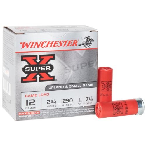 Winchester Super-X 12 Gauge 2-3/4in #7.5 1oz Upland Shotshells – 25 Rounds