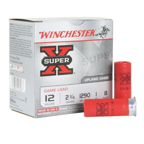 Winchester Super-X 12 Gauge 2-3/4in #8 1oz Upland Shotshells – 25 Rounds