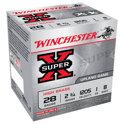 Winchester Super X 28 Gauge 2-3/4in #8 1oz Upland Shotshells – 25 Rounds