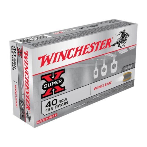 Winchester Super X 40 S&W 165gr WC Handgun Ammo – 50 Rounds