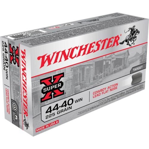 Winchester Super-X 44-40 Winchester 225gr Lead Flat Nose Rifle Ammo – 50 Rounds