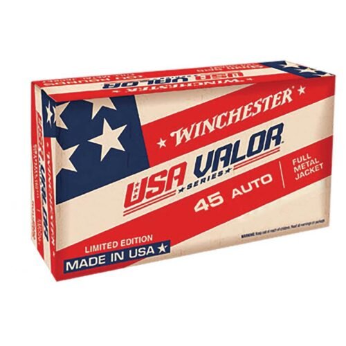 Winchester USA Valor 45 Auto (ACP) 230gr FMJ Handgun Ammo – 100 Rounds