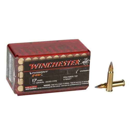 Winchester Varmint HV 17 HMR 17gr V-Max Rimfire Ammo – 50 Rounds