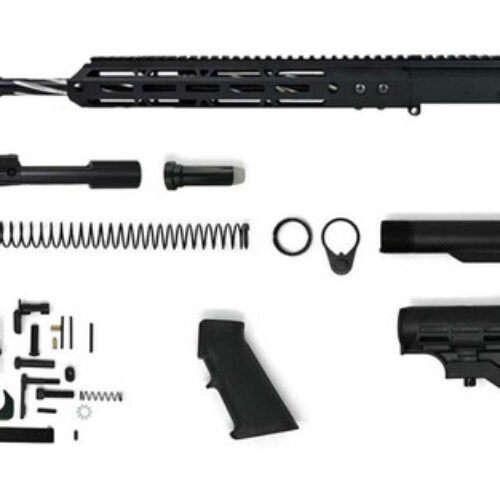 .300 Blackout AR 15 Side-Charging Rifle Kit – 16″ Stainless and Black Nitride Fluted Heavy Barrel, 1:8 Twist Rate with 12″ M-Lok Handguard