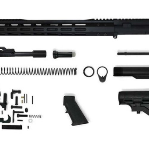 5.56 AR 15 Rifle Kit – 16″ Parkerized Barrel, 1:8 Twist Rate with 15″ M-Lok Handguard